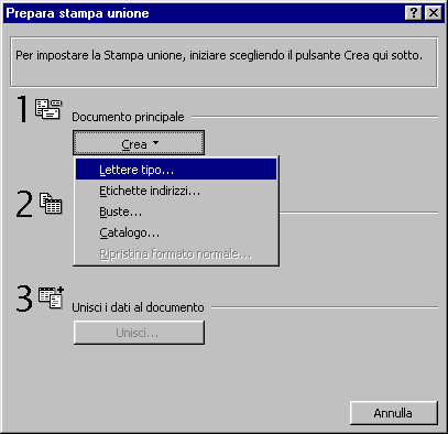 Prepara Stampa Unione